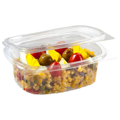 Plastmasas iepakojums ar piekausētu vāku